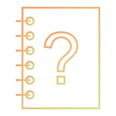 Soru işareti simgesi. Web için kalem vektör simgelerinin özet çizimi