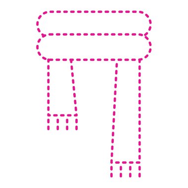 pink towel icon isolated on white background. vector illustration