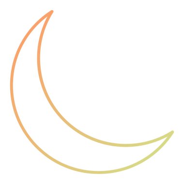 moon icon. flat illustration of crescent vector icons for web