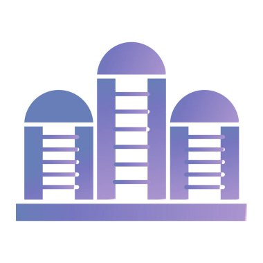 Bina. Web simgesi basit illüstrasyon