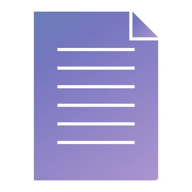 Belge. Web simgesi basit illüstrasyon