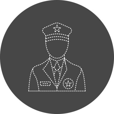 Bir polis simgesinin vektör illüstrasyonu