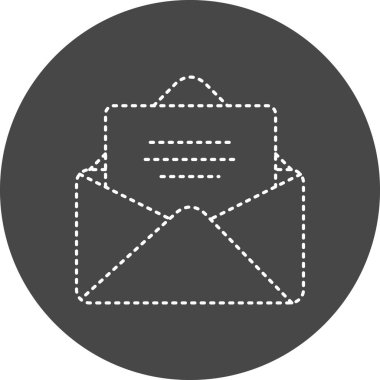 Mail icon, vector illustration simple design