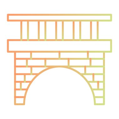 Bina inşaat ikonu. ağ için geçit vektör simgelerinin özet çizimi