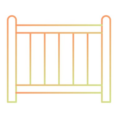 baby bed icon. outline illustration of crib vector icons for web