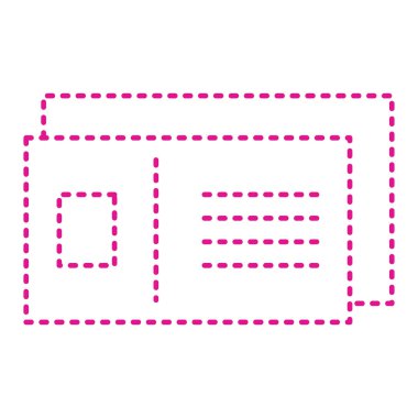 bilet ikonu vektör illüstrasyonu