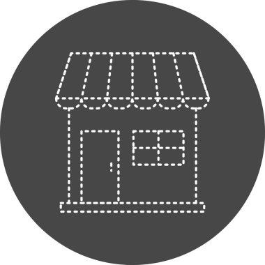 Dükkan. Web simgesi basit illüstrasyon