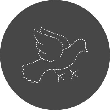 Güvercin. Web simgesi basit illüstrasyon