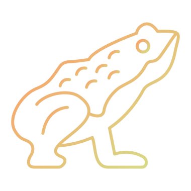 Bir kurbağa simgesinin vektör illüstrasyonu