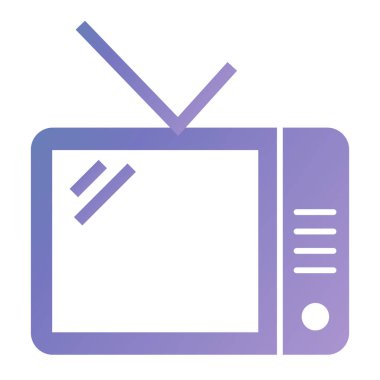 Televizyon. Web simgesi basit illüstrasyon