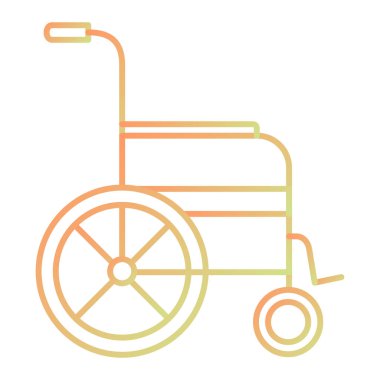 Tekerlekli sandalye simge. Vektör çizim