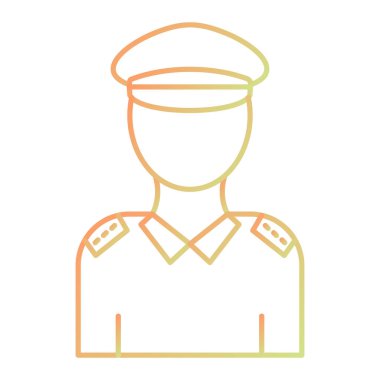 worker icon. outline illustration of military vector icons for web