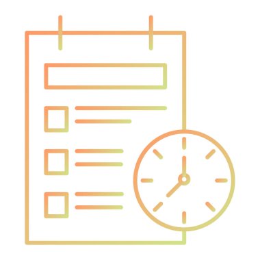 Liste simgesi ve vektör illüstrasyonlu pano