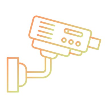 ccTV kamera simgesinin vektör illüstrasyonu