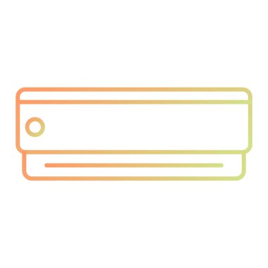 Tek izole çizgi simgesinin vektör illüstrasyonu