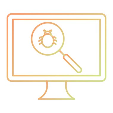 Bilgisayar ekranı. Web simgesi