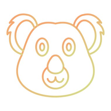 cute face of koala head, vector illustration