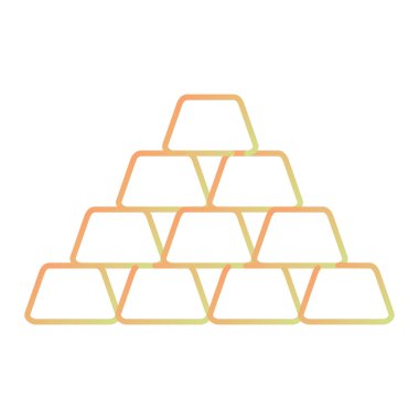 Altın külçeleri ikonu. vektör illüstrasyonu