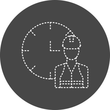 Çalışma Saati Vektör Kabartma Simgesi Tasarımı 