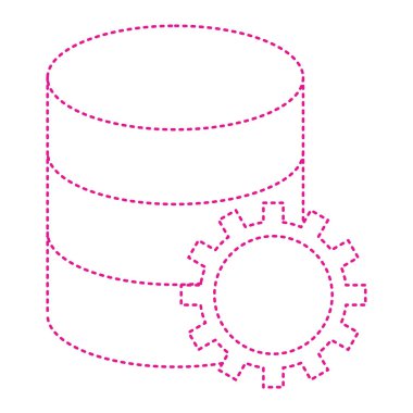 database icon. outline illustration of cloud vector icons for web