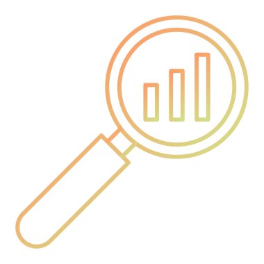 search analysis icon. simple illustration of magnifying glass vector icons for web design isolated on white background