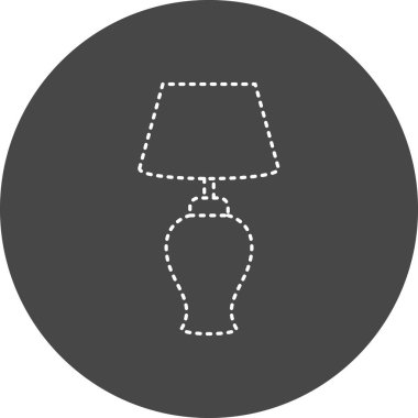 Tablo Lambası Vektör Kabartma Simgesi Tasarımı 