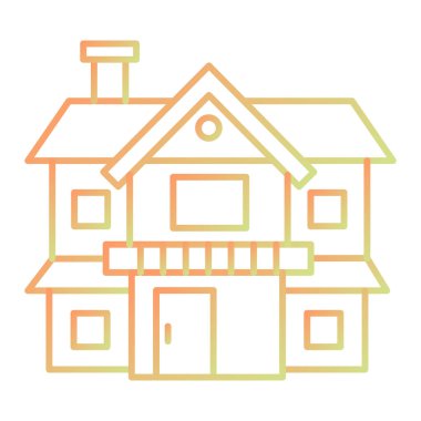 Ev. Web simgesi basit illüstrasyon