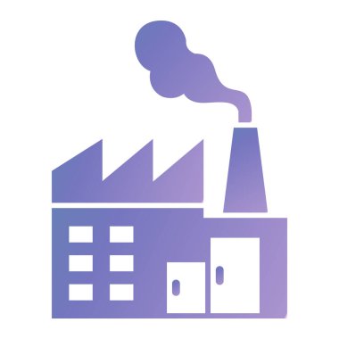 Fabrika. Web simgesi basit illüstrasyon