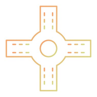 cross road. web icon simple illustration