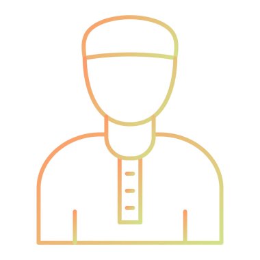 Muslim man vector illustration. isolated on white background