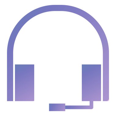 Kulaklık. Web simgesi basit illüstrasyon