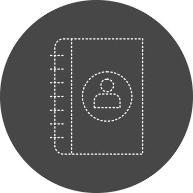 vector illustration of contacts icon