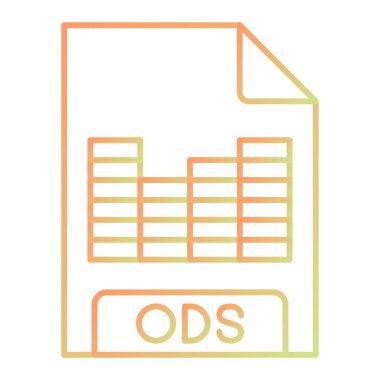 Dosya biçim simgesinin vektör illüstrasyonu