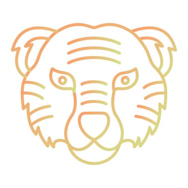 Bir aslan başının vektör çizimi