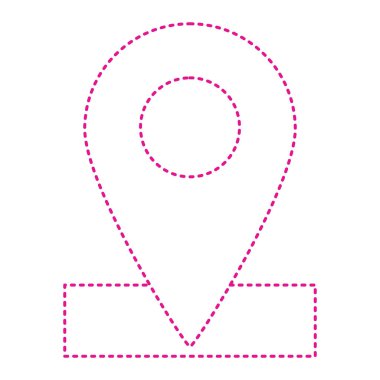 konum simgesi. GPS navigasyon sembolü. vektör illüstrasyonu