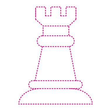 Satranç simgesi beyaz arka plan üzerinde. Vektör çizim