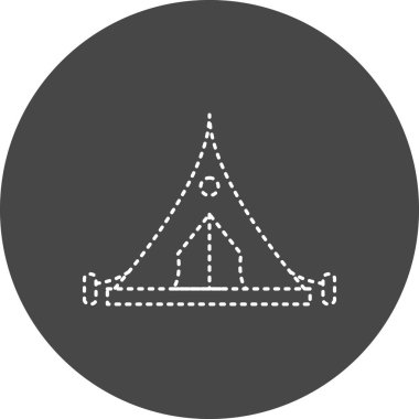 Çadır simgesinin vektör illüstrasyonu