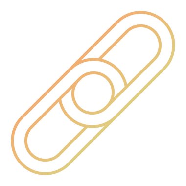 Mıknatısın tek izole edilmiş simgesinin vektör çizimi