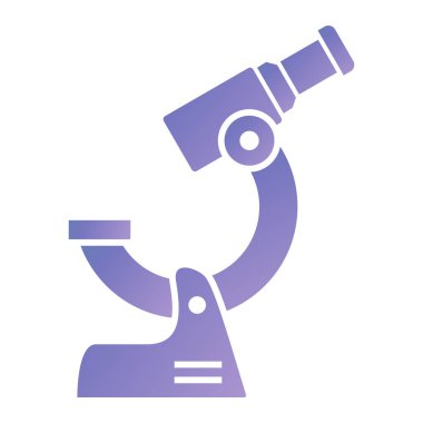 Mikroskop simgesi. Web için laboratuvar ekipmanı vektör simgelerinin basit çizimi