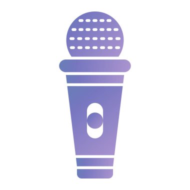 vector illustration of single isolated icon of microphone