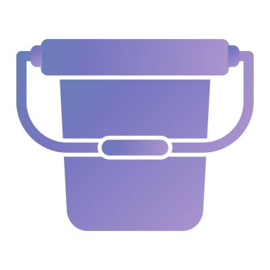 purple plastic bag for cleaning icon isolated on white background. vector illustration