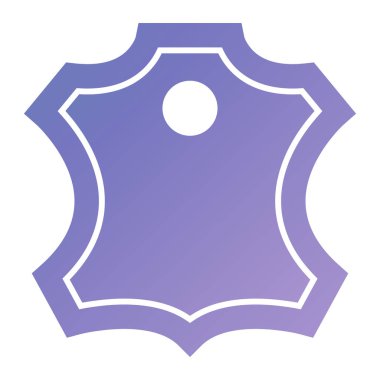vector illustration of a purple and white shield