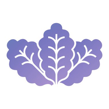 leaf icon. fresh vegetable plant and natural theme. isolated design. vector illustration