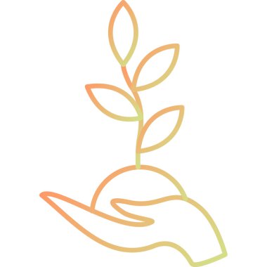 Bitki. Web simgesi basit illüstrasyon