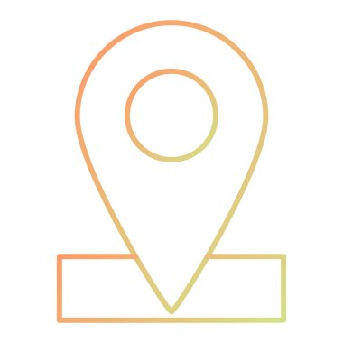 konum simgesi vektör illüstrasyonu