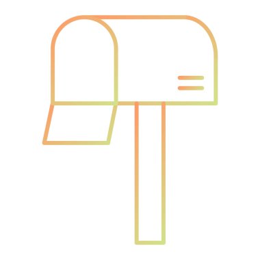 Tek bir posta kutusu simgesinin vektör çizimi