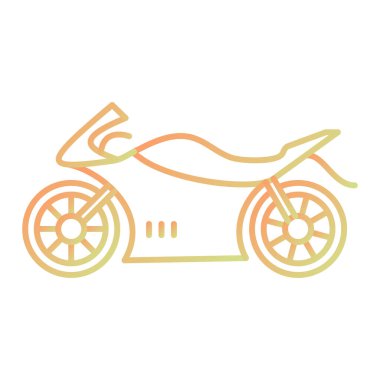 Motosiklet ikonu. Web için bisiklet vektör simgelerinin özet çizimi