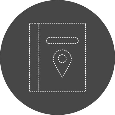 Seyahat Kılavuzu simgesinin vektör çizimi