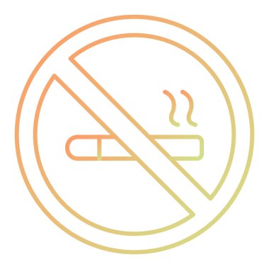 Sigara ikonu yok. Web için sigara vektörü simgelerinin bulunmamasının basit bir gösterimi