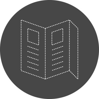 Broşür simgesinin vektör illüstrasyonu 